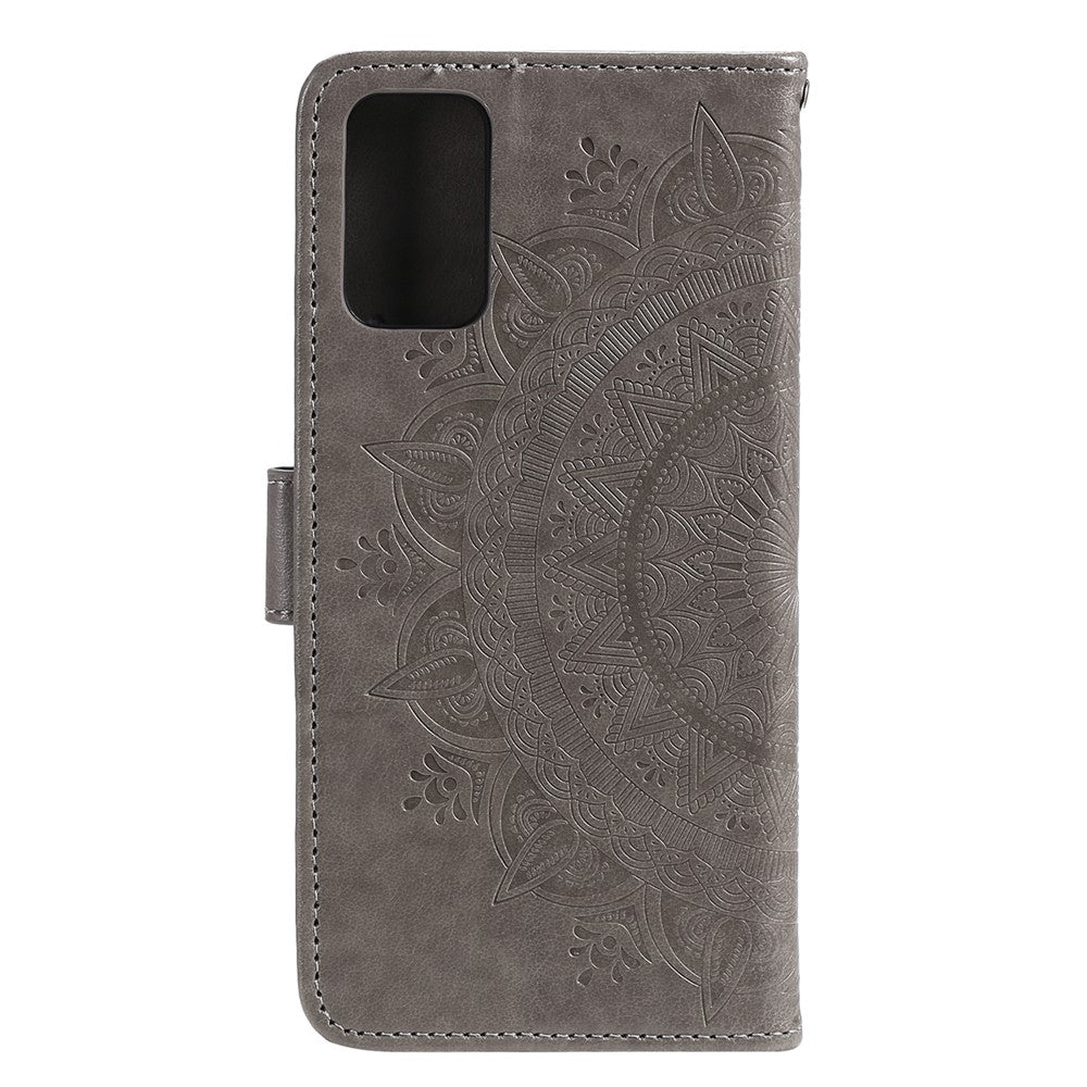 Imprinted Mandala Flower Wallet Leather Case with Strap for Xiaomi Poco M3