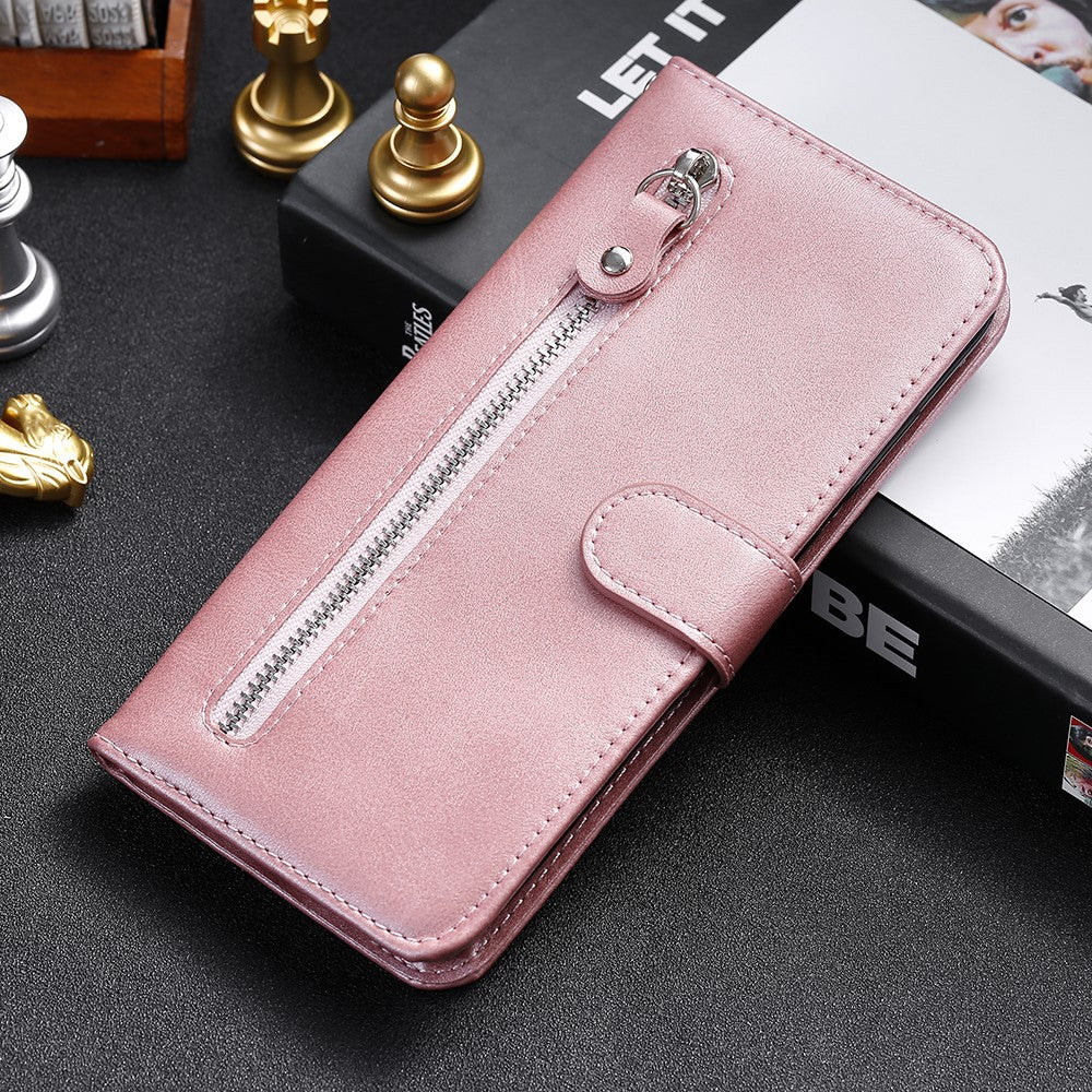 Zipper Pocket Leather Wallet Stand Case for Xiaomi Mi 10T 5G / Mi 10T Pro 5G / Redmi K30S