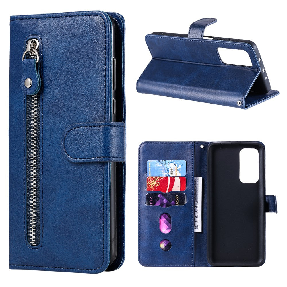 Zipper Pocket Leather Wallet Stand Case for Xiaomi Mi 10T 5G / Mi 10T Pro 5G / Redmi K30S