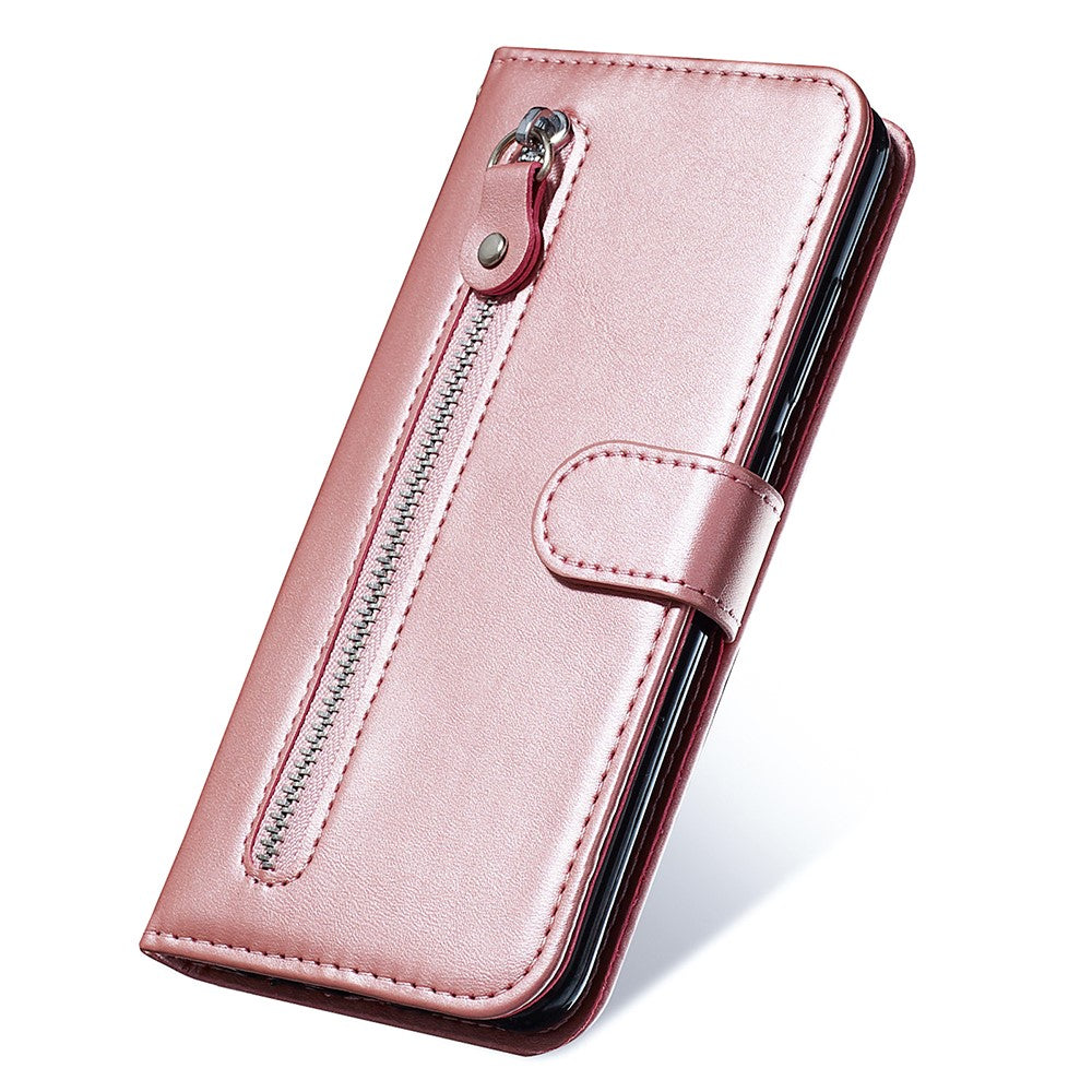 Zipper Pocket Wallet Cover Leather Stand Case for Xiaomi Mi 10T Lite 5G/10i 5G/Redmi Note 9 Pro 5G