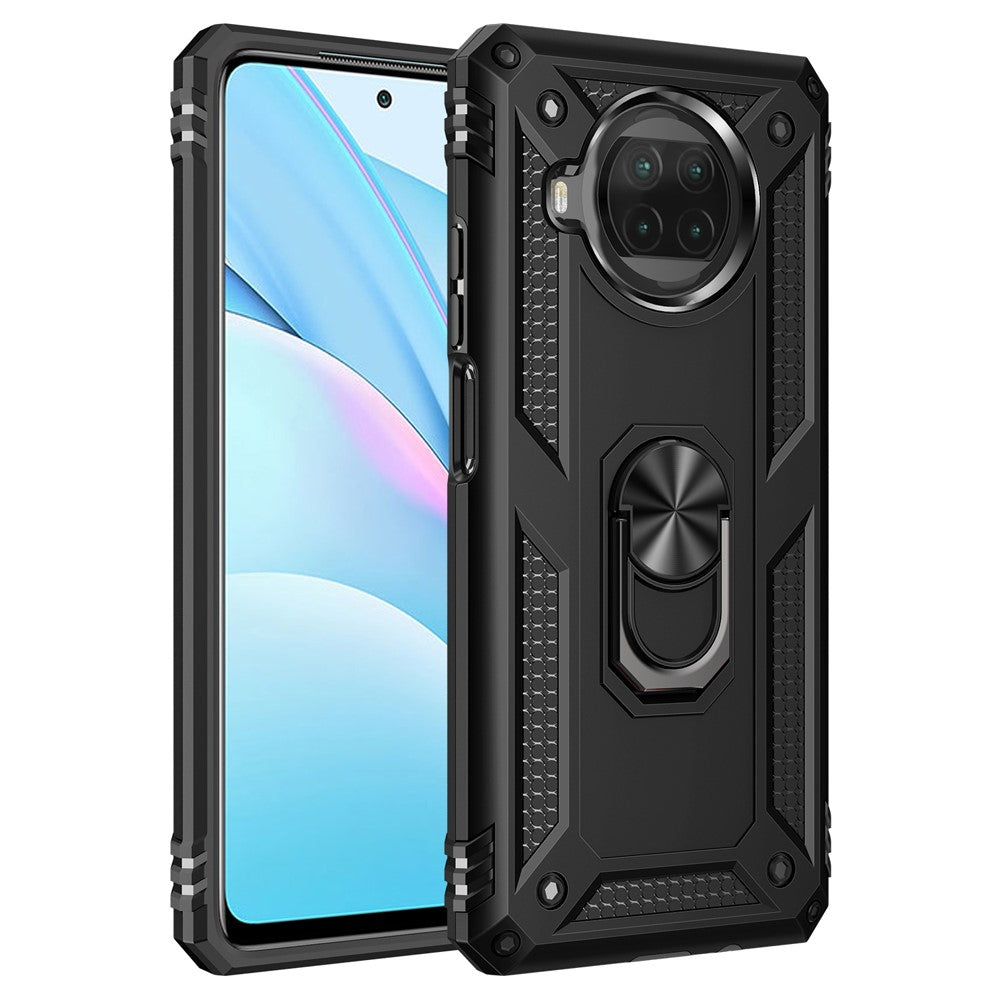 Anti-drop PC + TPU Hybrid Phone Shell with Ring Kickstand for Xiaomi Mi 10T Lite 5G/Redmi Note 9 Pro 5G/Mi 10i 5G