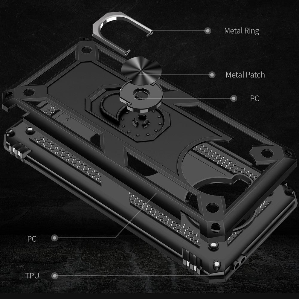 Anti-drop PC + TPU Hybrid Phone Shell with Ring Kickstand for Xiaomi Mi 10T Lite 5G/Redmi Note 9 Pro 5G/Mi 10i 5G