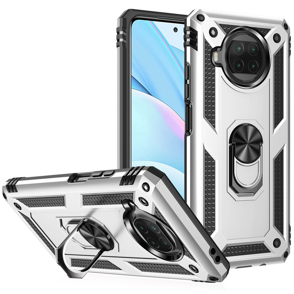 Anti-drop PC + TPU Hybrid Phone Shell with Ring Kickstand for Xiaomi Mi 10T Lite 5G/Redmi Note 9 Pro 5G/Mi 10i 5G