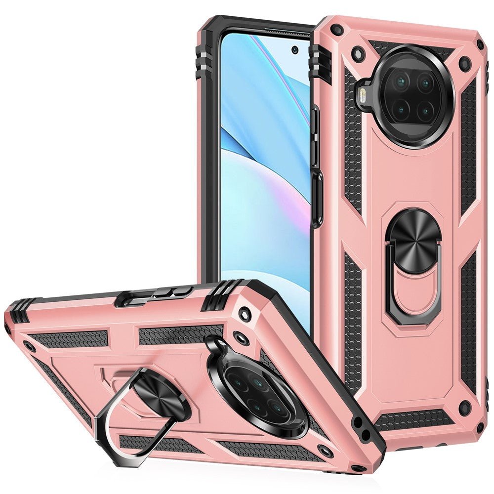 Anti-drop PC + TPU Hybrid Phone Shell with Ring Kickstand for Xiaomi Mi 10T Lite 5G/Redmi Note 9 Pro 5G/Mi 10i 5G