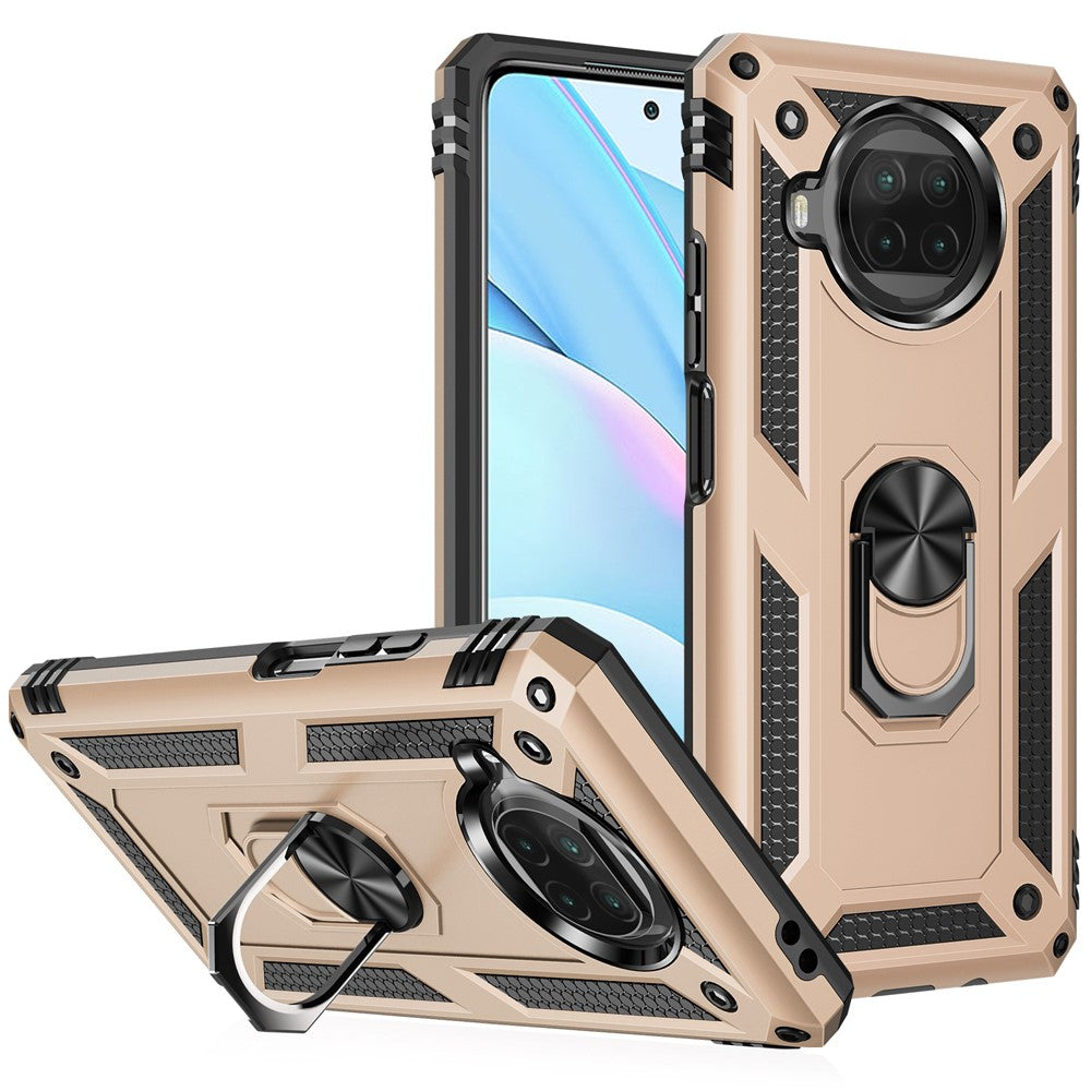 Anti-drop PC + TPU Hybrid Phone Shell with Ring Kickstand for Xiaomi Mi 10T Lite 5G/Redmi Note 9 Pro 5G/Mi 10i 5G