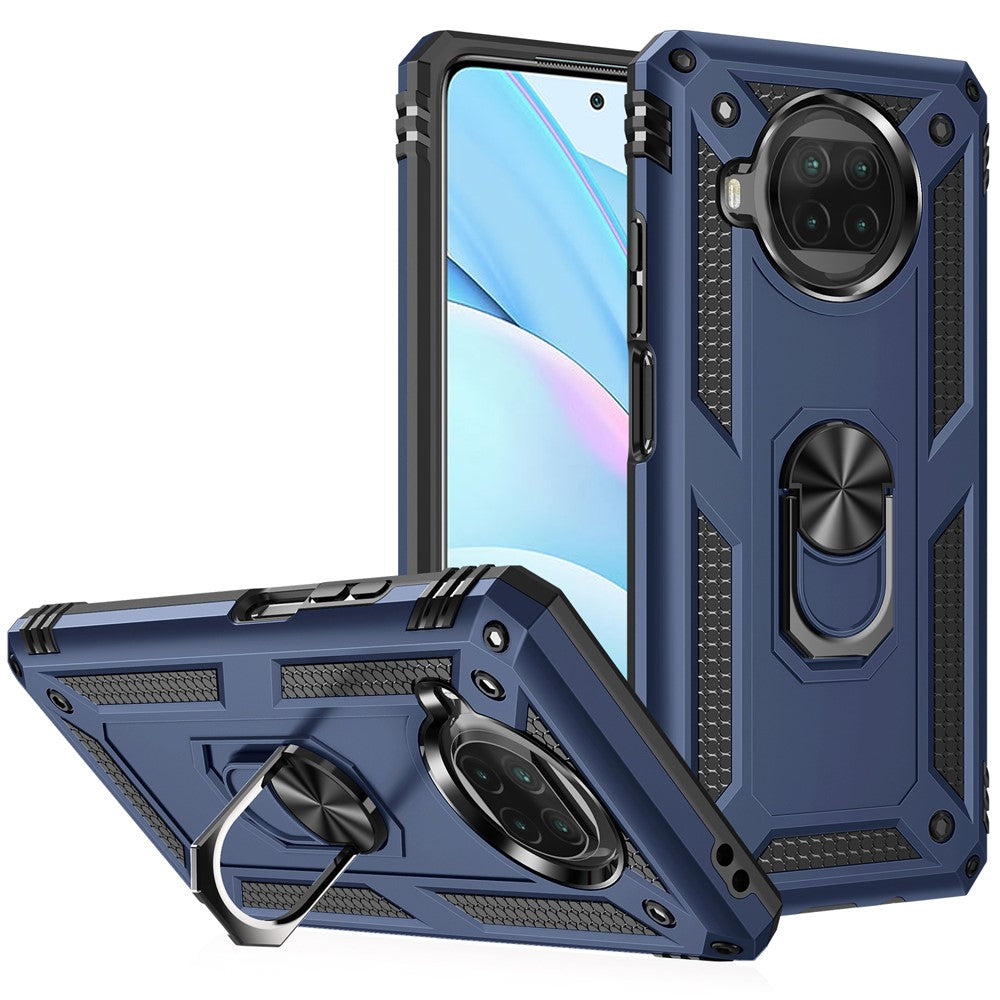 Anti-drop PC + TPU Hybrid Phone Shell with Ring Kickstand for Xiaomi Mi 10T Lite 5G/Redmi Note 9 Pro 5G/Mi 10i 5G