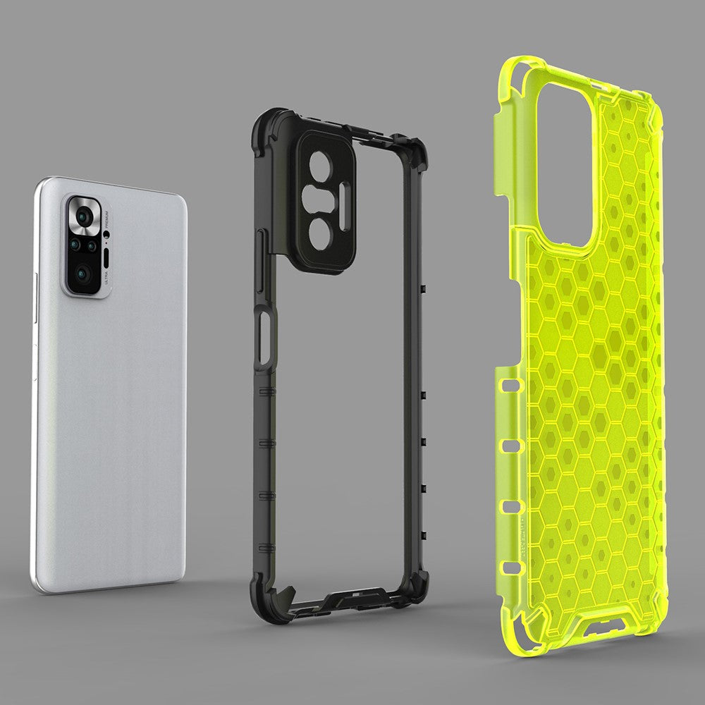 Honeycomb Pattern TPU + PC Hybrid Case for Xiaomi Redmi Note 10 Pro/Note 10 Pro Max