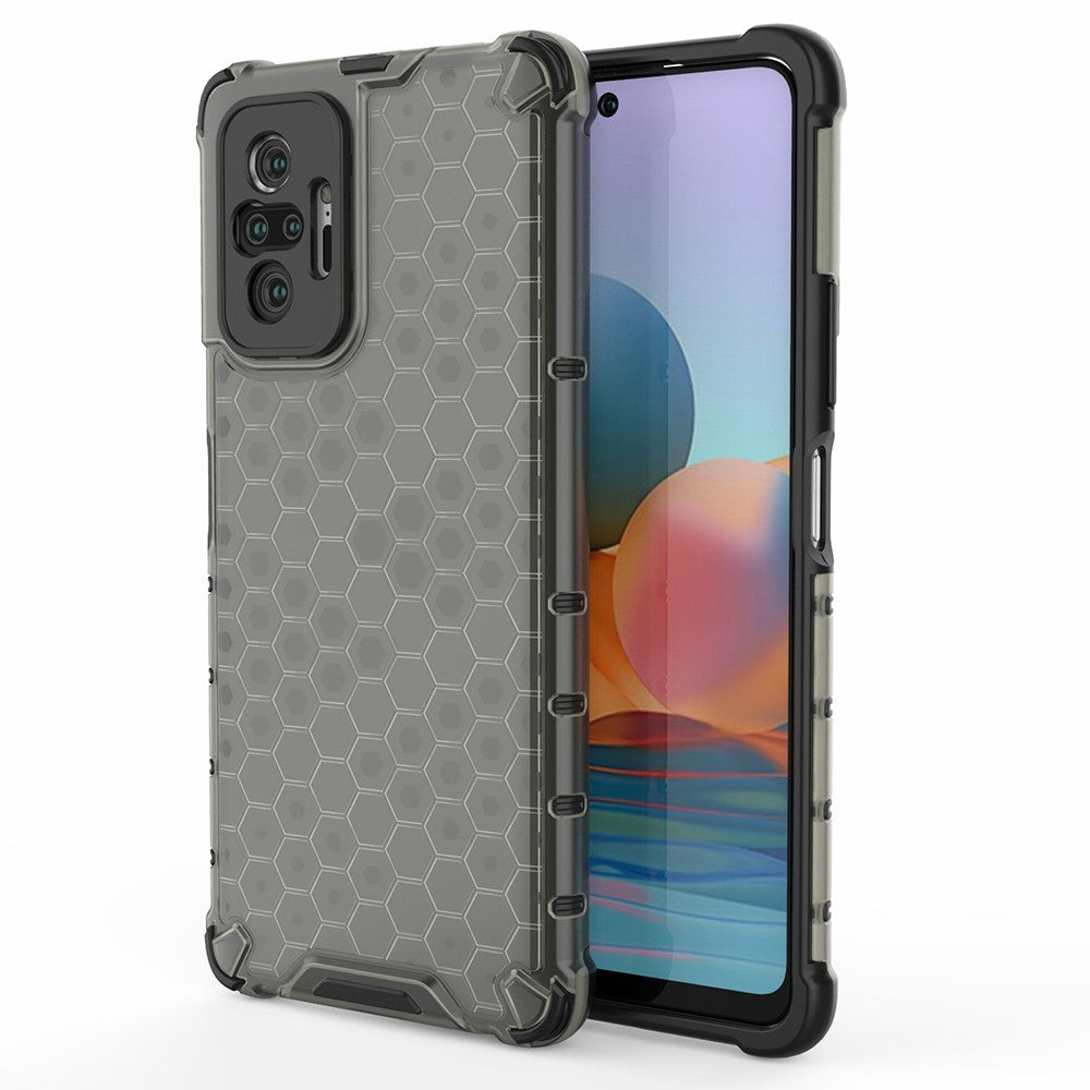 Honeycomb Pattern TPU + PC Hybrid Case for Xiaomi Redmi Note 10 Pro/Note 10 Pro Max