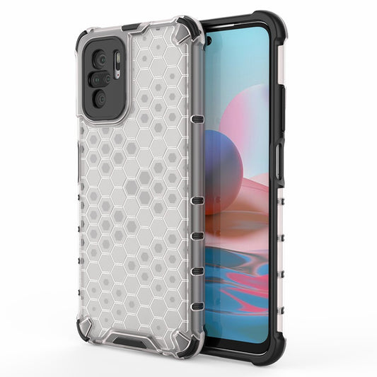 Honeycomb Pattern TPU + PC Hybrid Cover for Xiaomi Poco M5s 4G / Redmi Note 10 4G / Redmi Note 10S 4G