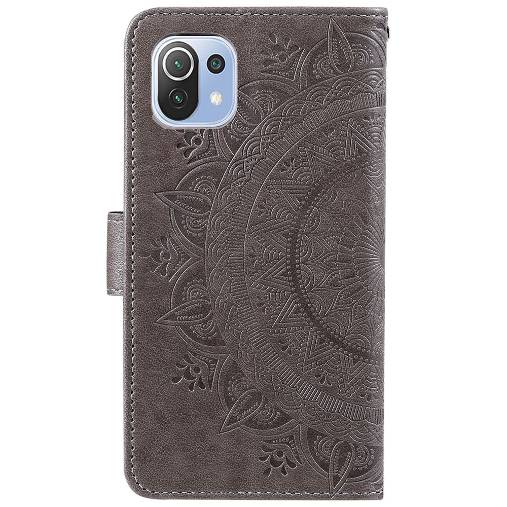 Imprint Flower Leather Wallet Stand Case for Xiaomi Mi 11 Lite 4G / 5G / 11 Lite 5G NE