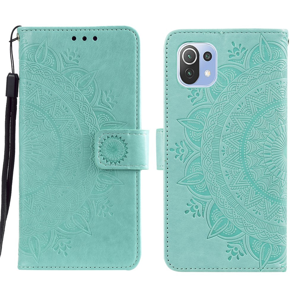 Imprint Flower Leather Wallet Stand Case for Xiaomi Mi 11 Lite 4G / 5G / 11 Lite 5G NE