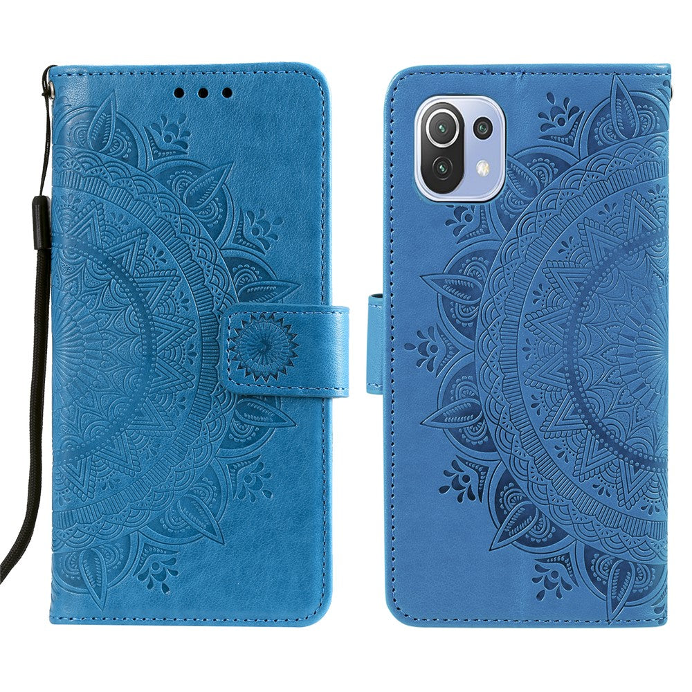 Imprint Flower Leather Wallet Stand Case for Xiaomi Mi 11 Lite 4G / 5G / 11 Lite 5G NE