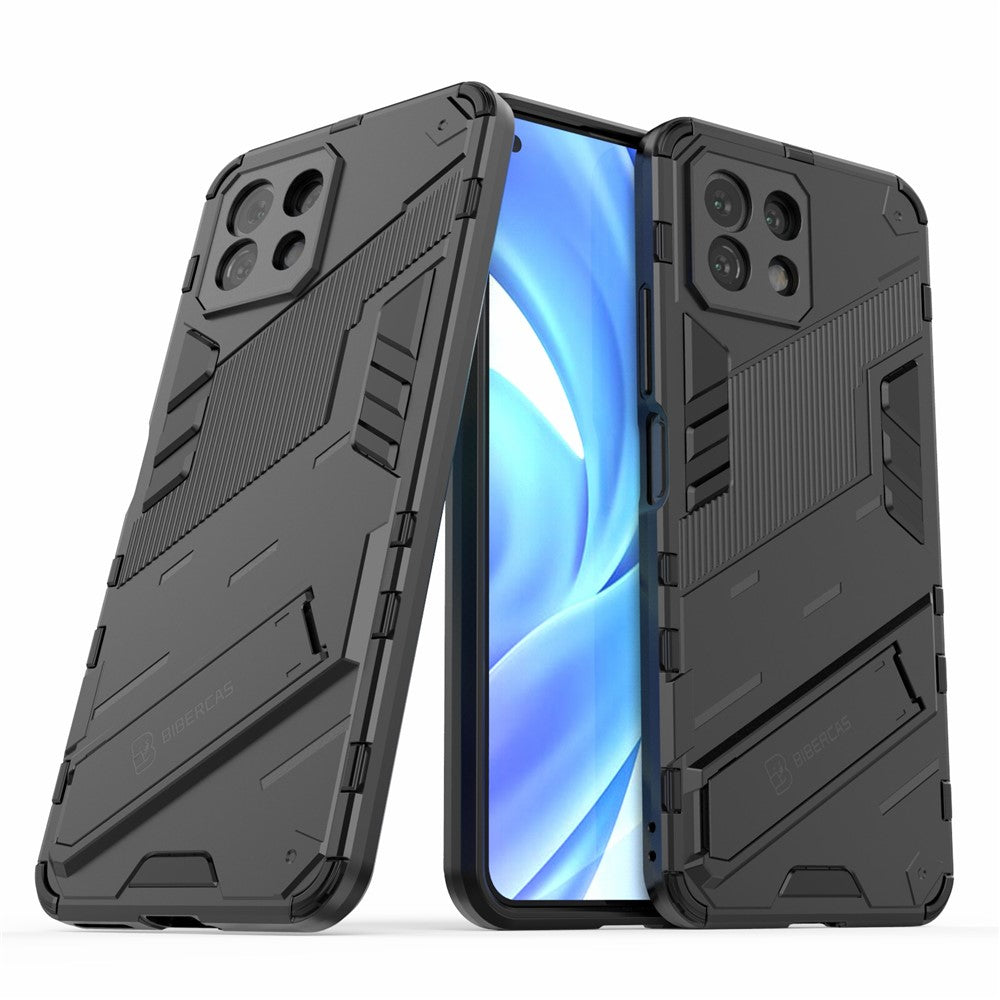Foldable Kickstand Shockproof PC + TPU Hybrid Phone Case Cover for Xiaomi Mi 11 Lite 4G / 5G / 11 Lite 5G NE