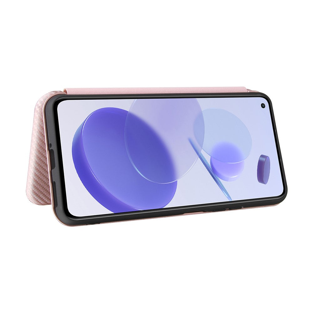 For Xiaomi Mi 11 Lite 4G/5G / 11 Lite 5G NE Carbon Fiber Texture Magnetic Auto-absorbed Leather Stand Phone Shell Case with Card Slot