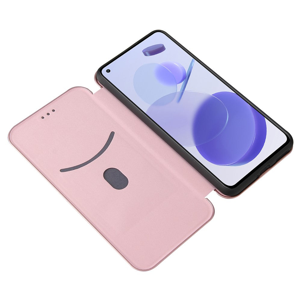 For Xiaomi Mi 11 Lite 4G/5G / 11 Lite 5G NE Carbon Fiber Texture Magnetic Auto-absorbed Leather Stand Phone Shell Case with Card Slot