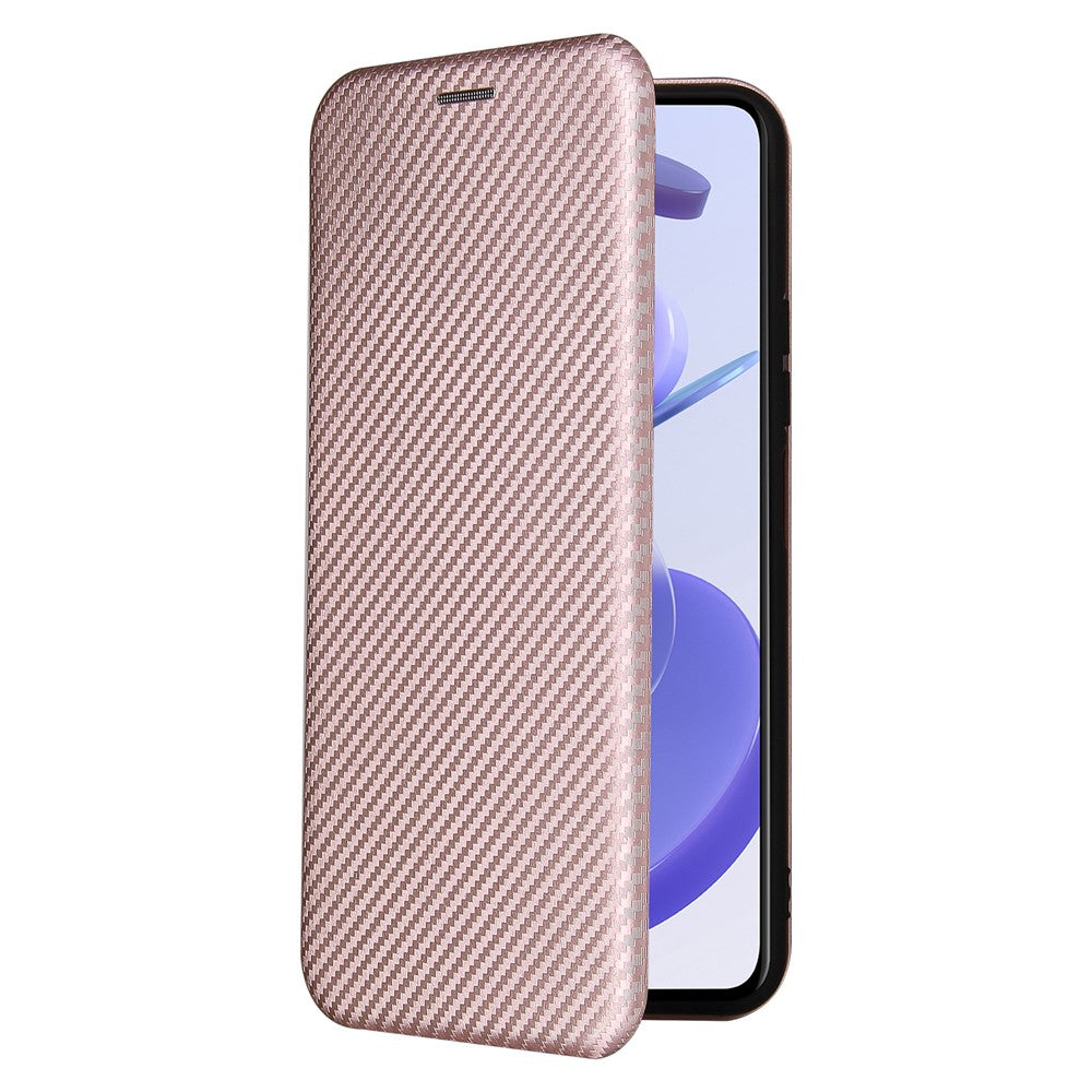 For Xiaomi Mi 11 Lite 4G/5G / 11 Lite 5G NE Carbon Fiber Texture Magnetic Auto-absorbed Leather Stand Phone Shell Case with Card Slot