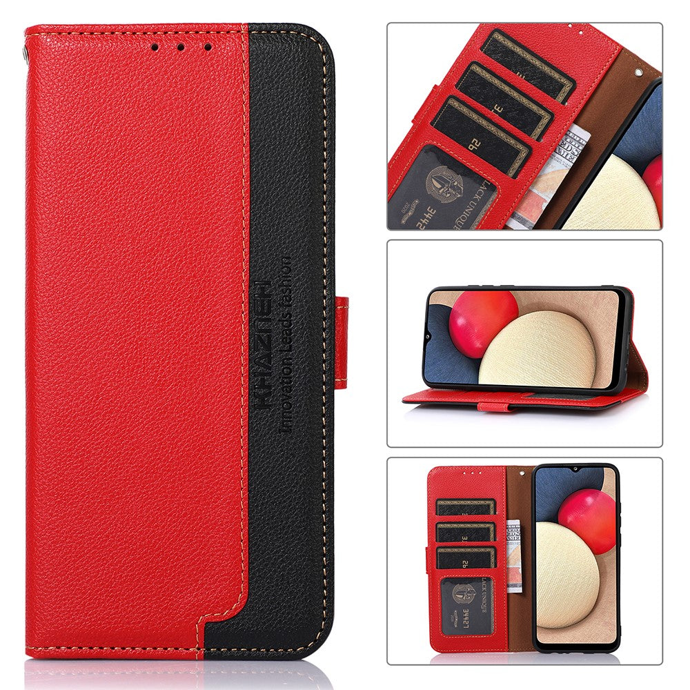 KHAZNEH for Xiaomi Redmi Note 10 4G / Redmi Note 10S 4G / Poco M5s 4G Litchi Skin Design RFID Anti-theft Swiping Function Leather Phone Case Cover