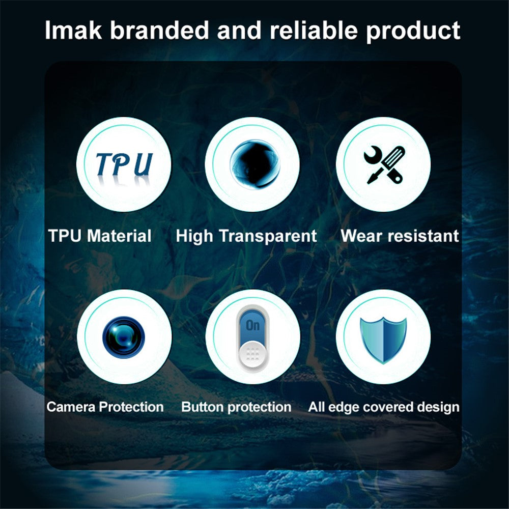 IMAK UX-5 Series Soft TPU Transparent Phone Protective Back Case Cover for Xiaomi Mi 11 Lite 4G / 5G / 11 Lite 5G NE