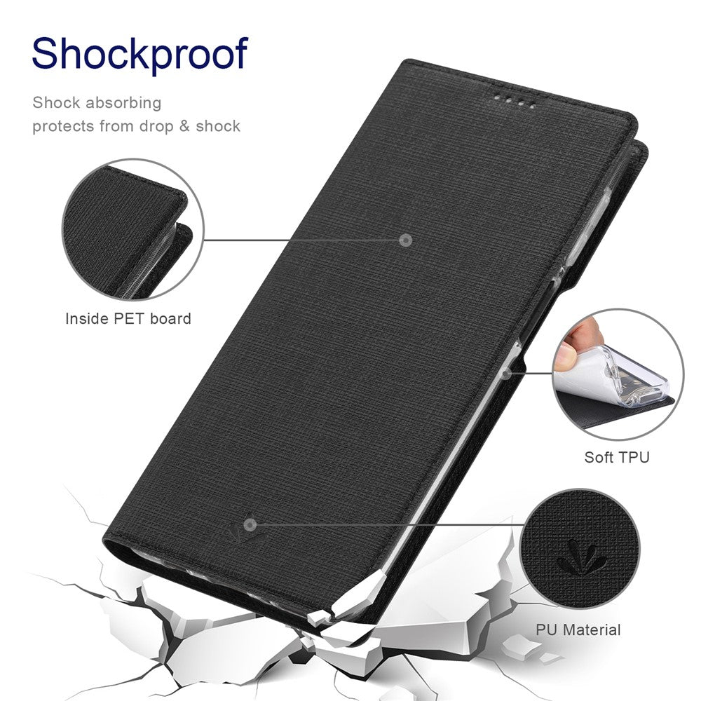 VILI DMX Series Card Holder Design Leather Protector Stand Cover for Xiaomi Redmi Note 10 5G/Poco M3 Pro 4G/Poco M3 Pro 5G