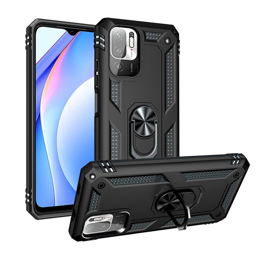 Xiaomi Redmi Note 10 5G Handyhülle – Anti-drop PC + TPU Combo Hybrid Phone Shell with Ring Kickstand