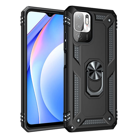 Xiaomi Redmi Note 10 5G Handyhülle – Anti-drop PC + TPU Combo Hybrid Phone Shell with Ring Kickstand