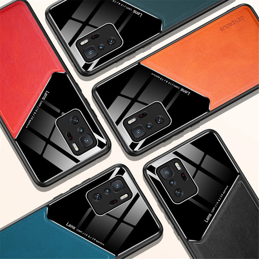 Magnetic Metal Sheet Design Precise Cut-Out Cover Leather Coated Hybrid Phone Case for Xiaomi Redmi Note 10 Pro 5G