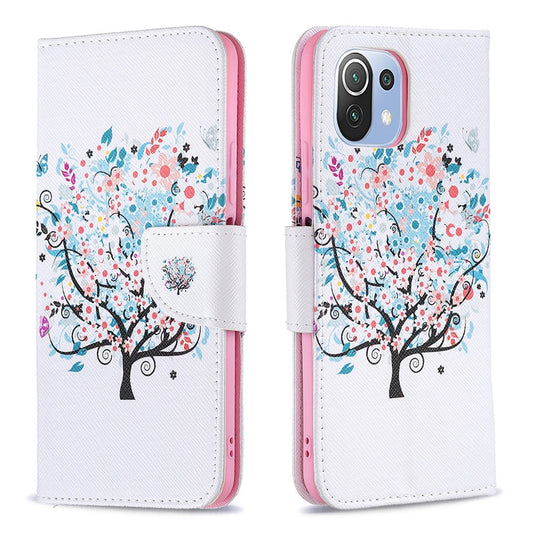 Pattern Printing Full Protection Leather Wallet Stand Phone Case for Xiaomi Mi 11 Lite 4G / 5G /11 Lite 5G NE