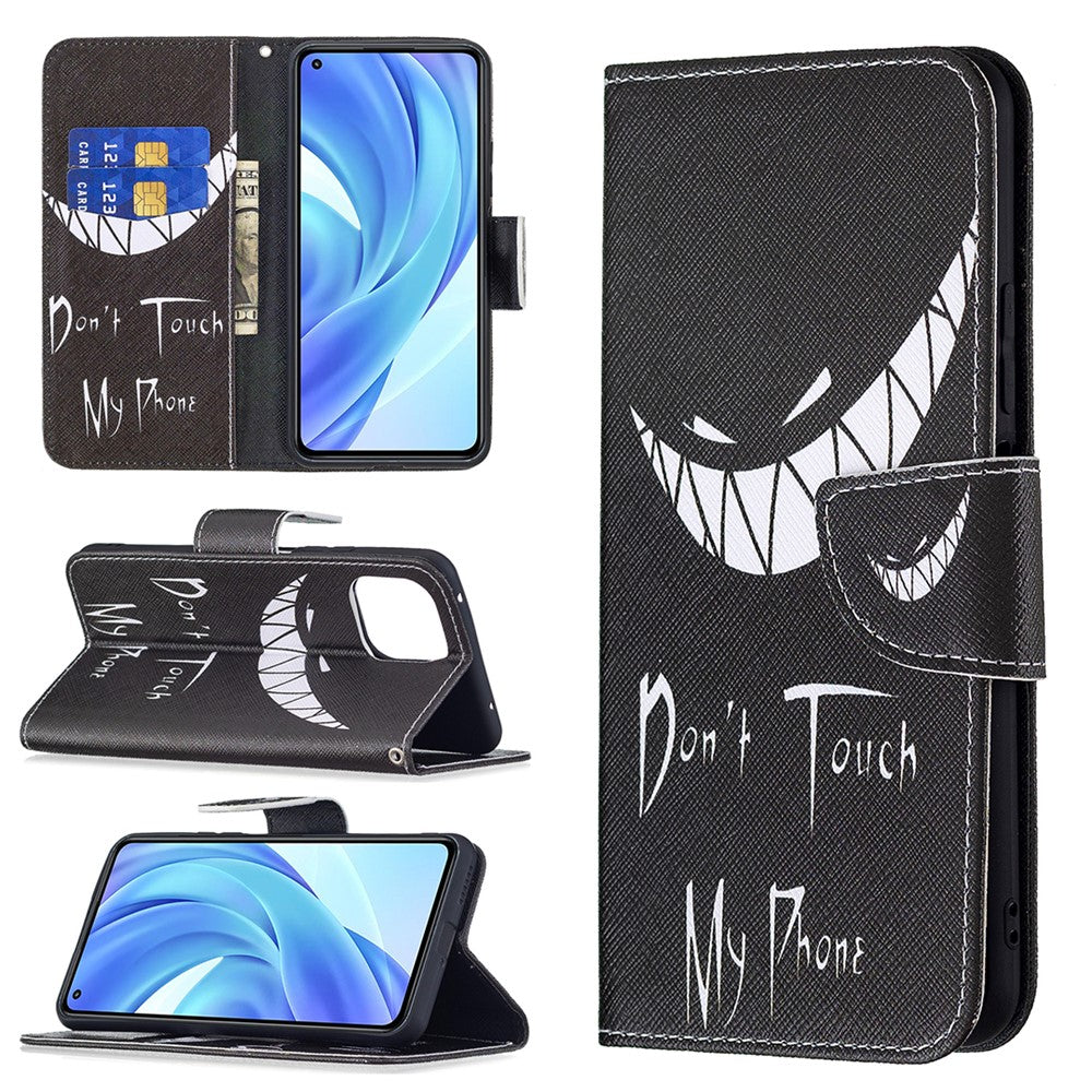 Pattern Printing Full Protection Leather Wallet Stand Phone Case for Xiaomi Mi 11 Lite 4G / 5G /11 Lite 5G NE
