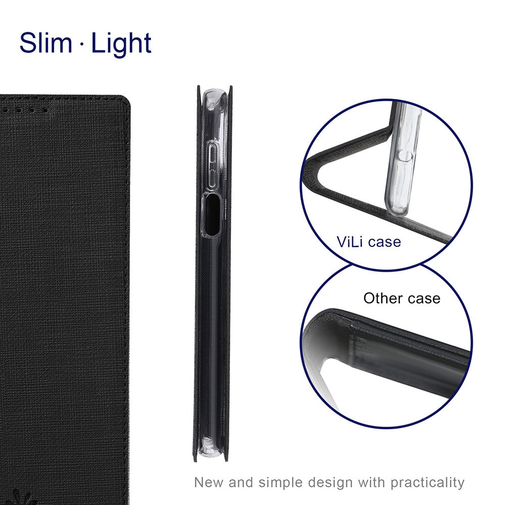 VILI DMX Series Leather Protector Stand Cover with Single Card Slot for Xiaomi Redmi Note 10 Pro