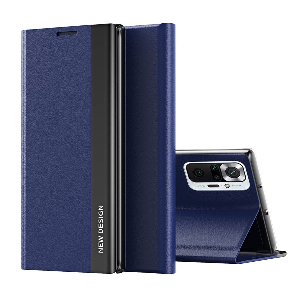 Full Protection Fall Proof Leather Phone Stand Case Shell for Xiaomi Redmi Note 10 Pro 4G (Global) / Note 10 Pro 4G (India)