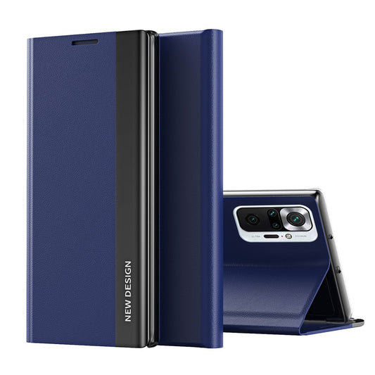 Full Protection Fall Proof Leather Phone Stand Case Shell for Xiaomi Redmi Note 10 Pro 4G (Global) / Note 10 Pro 4G (India)