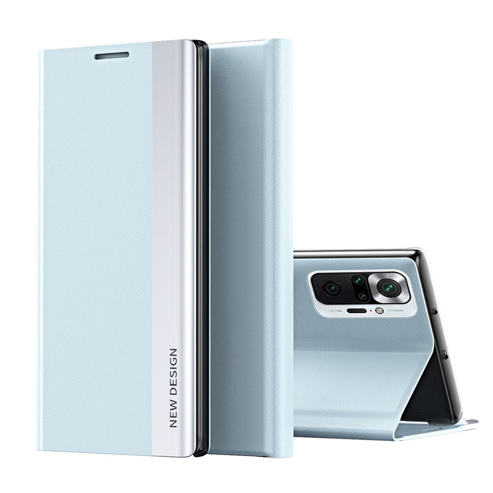 Full Protection Fall Proof Leather Phone Stand Case Shell for Xiaomi Redmi Note 10 Pro 4G (Global) / Note 10 Pro 4G (India)