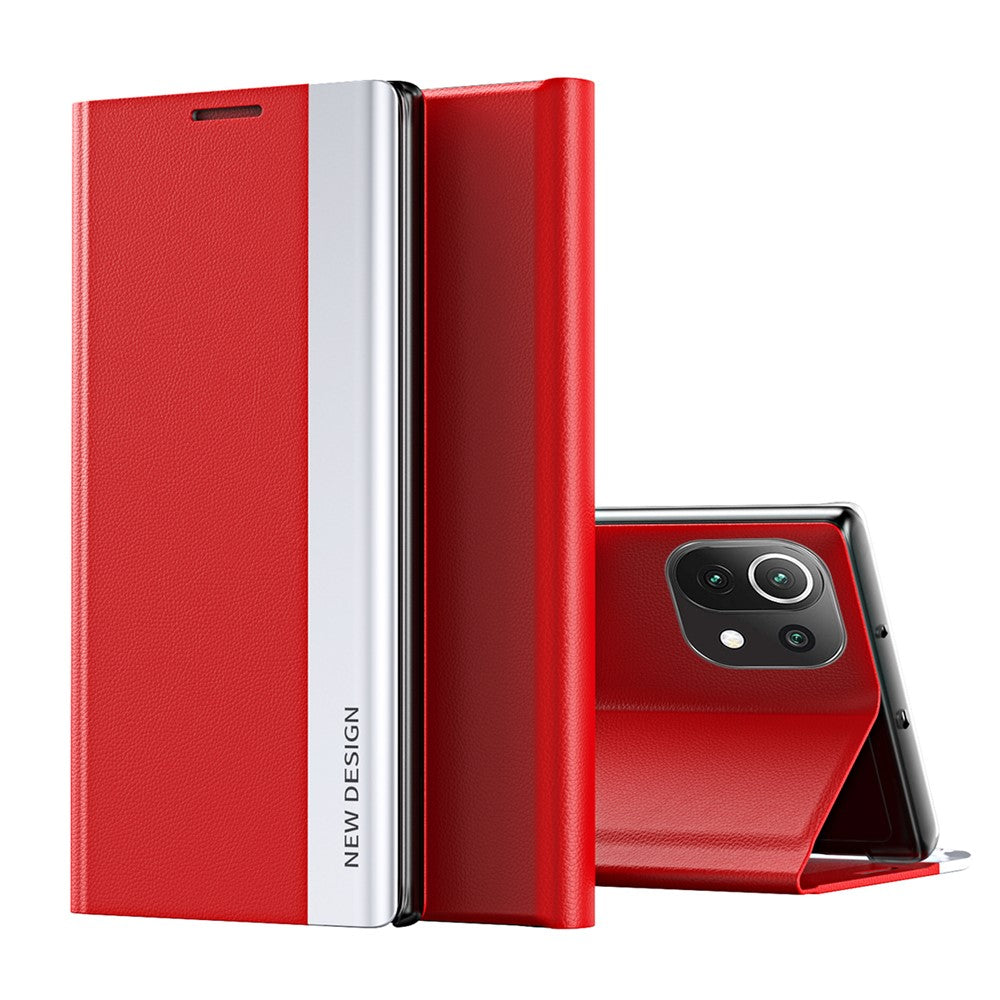 PU Leather Full Protection Cell Phone Stand Case Protective Cover for Xiaomi Mi 11 Lite 4G / 5G  / 11 Lite 5G NE