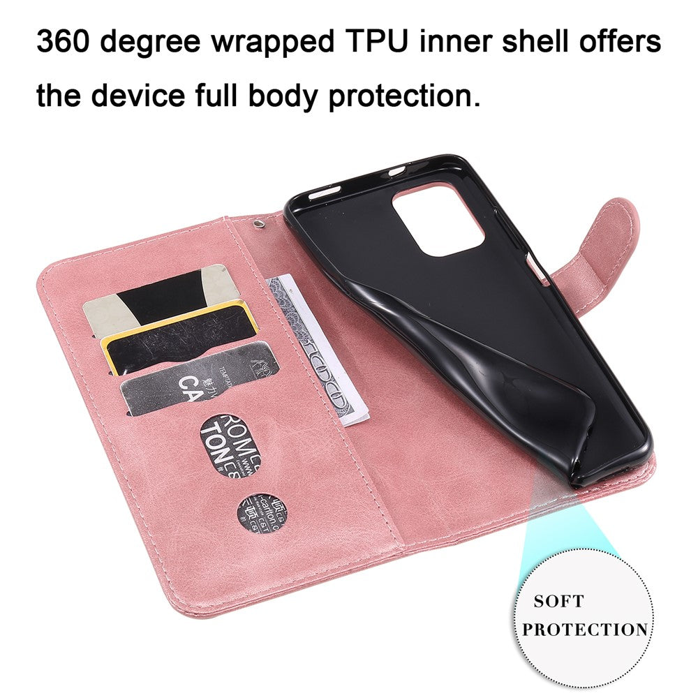 Full Protection Zipper Pocket Leather Wallet Design Phone Case for Xiaomi Poco M3 Pro 4G / 5G / Redmi Note 10 5G/ 10T 5G