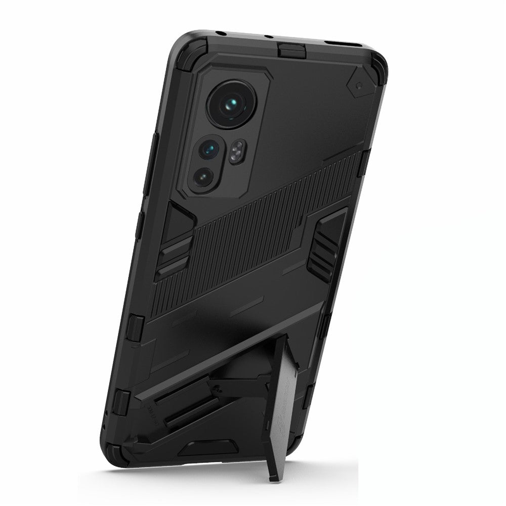 Hidden Kickstand Design Anti-fall Protection TPU + PC Hybrid Phone Case Cover for Xiaomi 12 5G/12X 5G/12S 5G