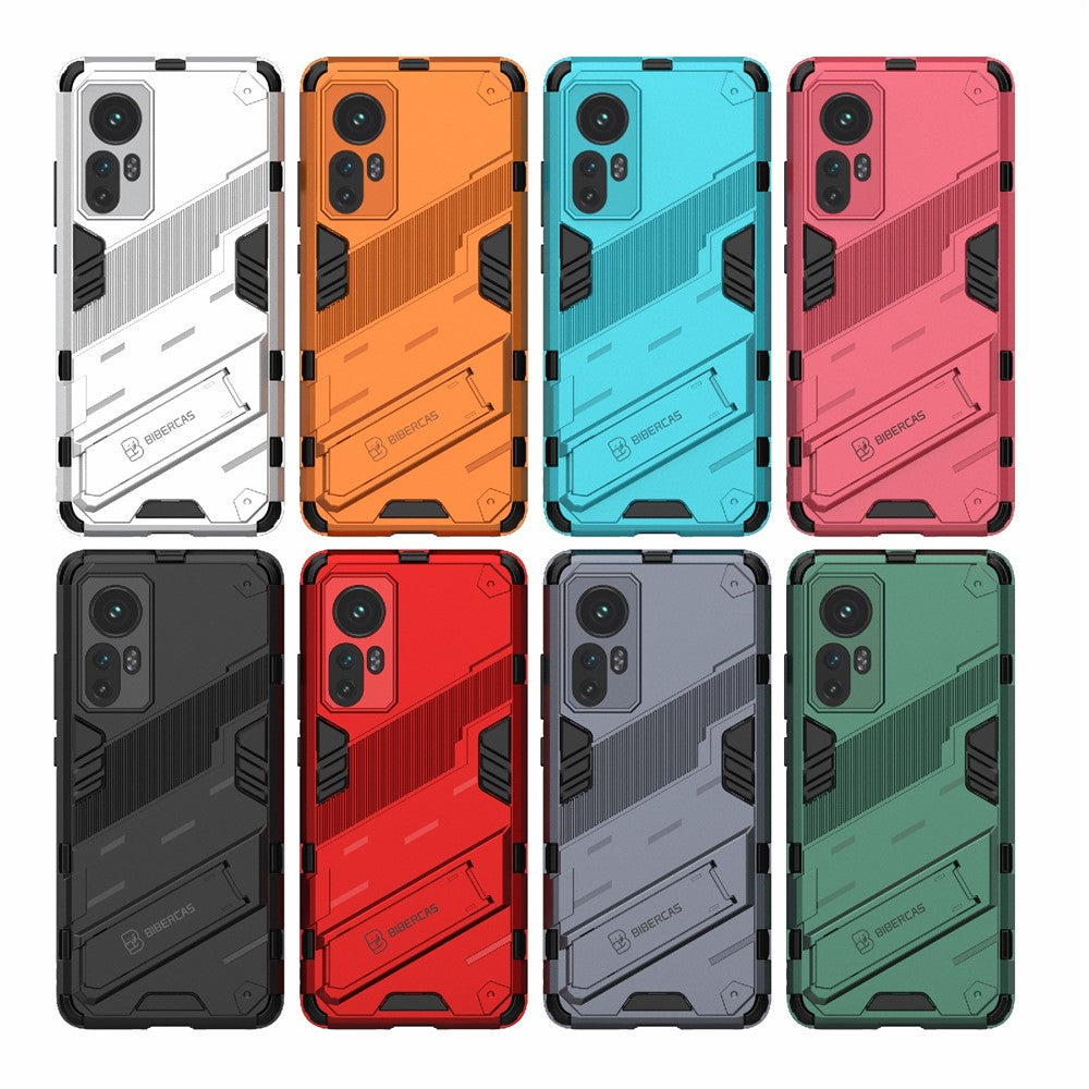 Hidden Kickstand Design Anti-fall Protection TPU + PC Hybrid Phone Case Cover for Xiaomi 12 5G/12X 5G/12S 5G