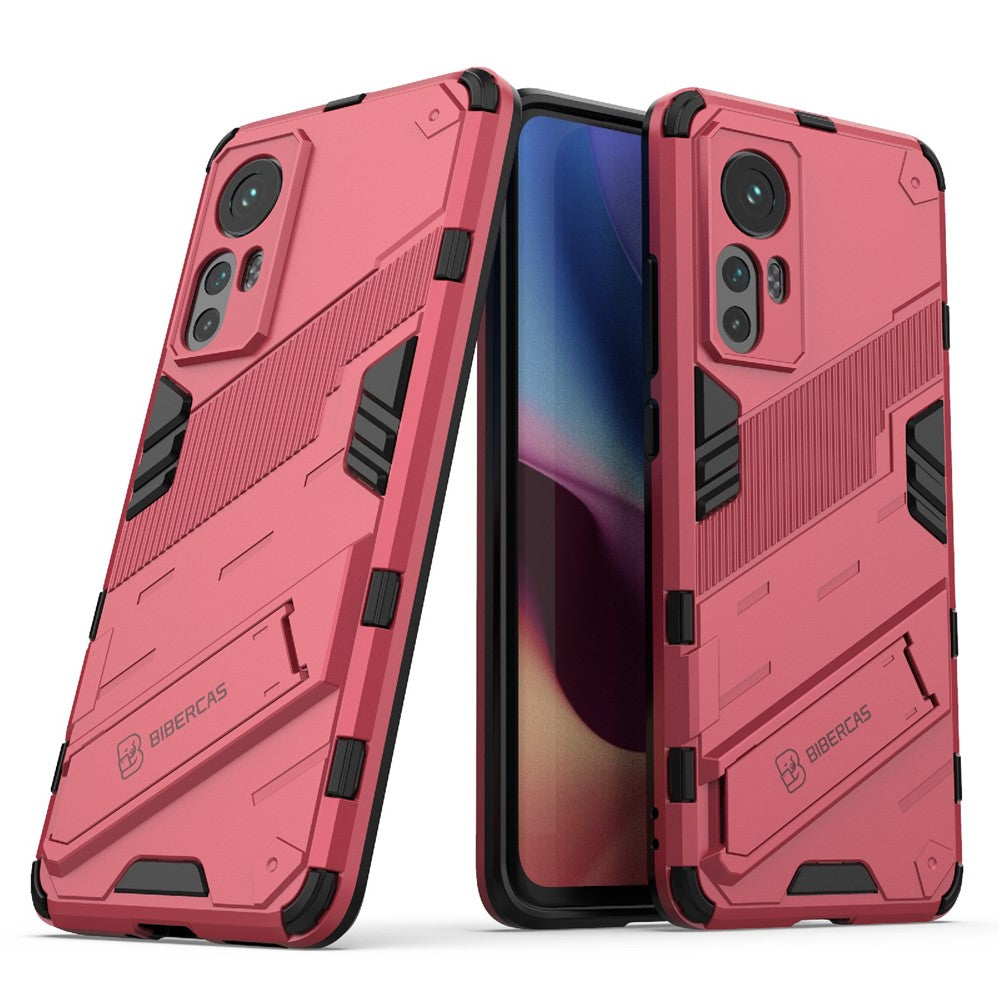 Hidden Kickstand Design Anti-fall Protection TPU + PC Hybrid Phone Case Cover for Xiaomi 12 5G/12X 5G/12S 5G