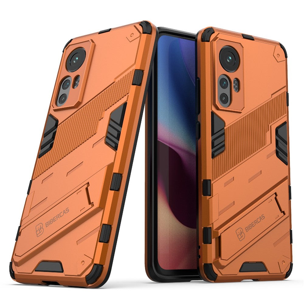 Hidden Kickstand Design Anti-fall Protection TPU + PC Hybrid Phone Case Cover for Xiaomi 12 5G/12X 5G/12S 5G