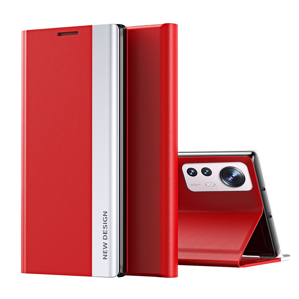 Folio Flip Full Protection PU Leather Stand Protective Phone Case for Xiaomi 12 5G / 12X 5G / 12S 5G