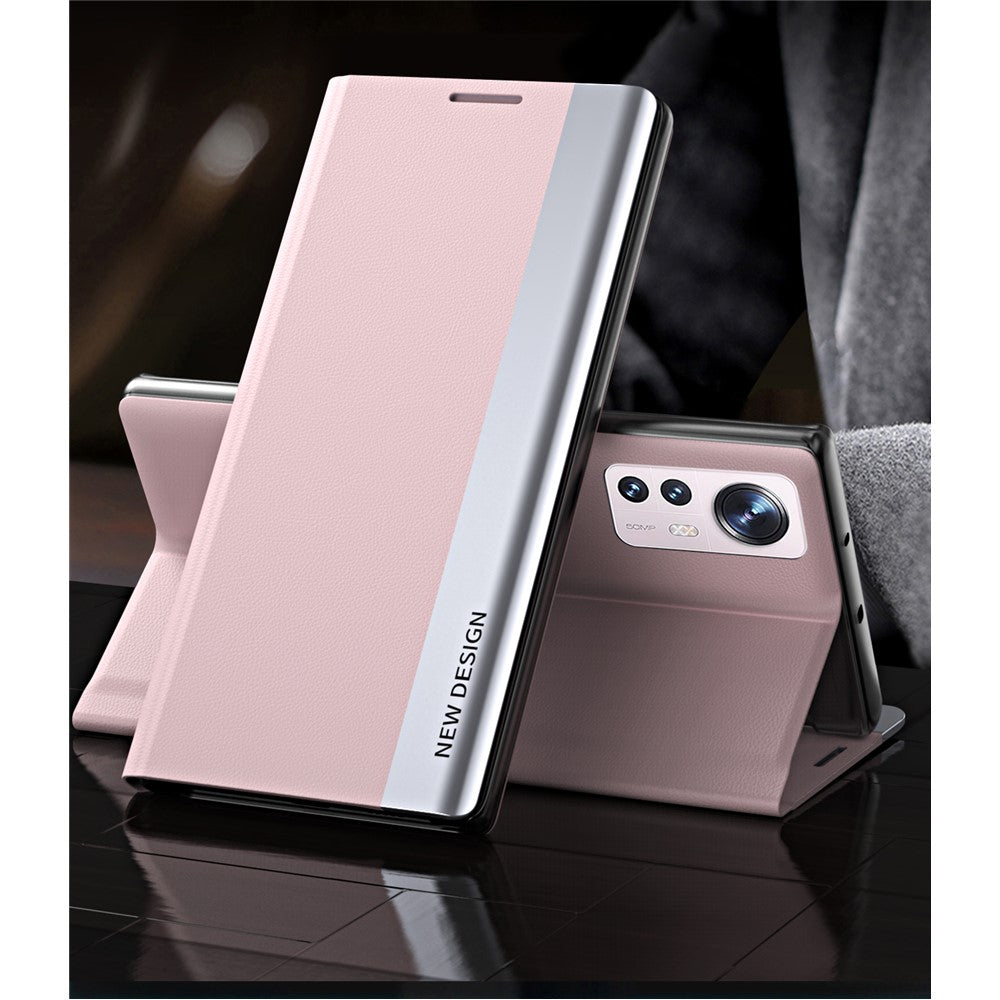 PU Leather + PC Foldable Stand Phone Case Shell for Xiaomi 12 Pro 5G / 12S Pro 5G  / 12 Pro (Dimensity) 5G