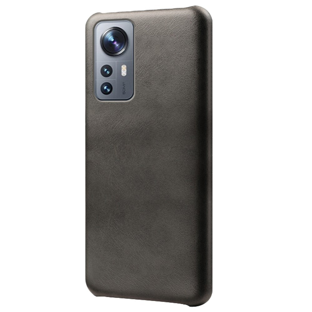 For Xiaomi 12 Pro 5G / 12S Pro 5G /12 Pro (Dimensity) 5G Anti-scratch Anti-fall Textured PU Leather Coated Hard PC Anti-Slip Phone Cover