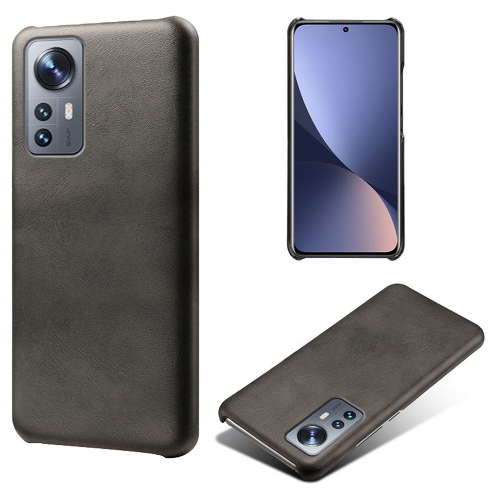 For Xiaomi 12 Pro 5G / 12S Pro 5G /12 Pro (Dimensity) 5G Anti-scratch Anti-fall Textured PU Leather Coated Hard PC Anti-Slip Phone Cover