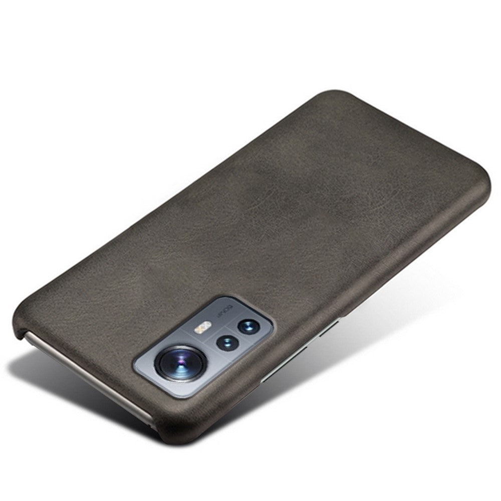 For Xiaomi 12 Pro 5G / 12S Pro 5G /12 Pro (Dimensity) 5G Anti-scratch Anti-fall Textured PU Leather Coated Hard PC Anti-Slip Phone Cover