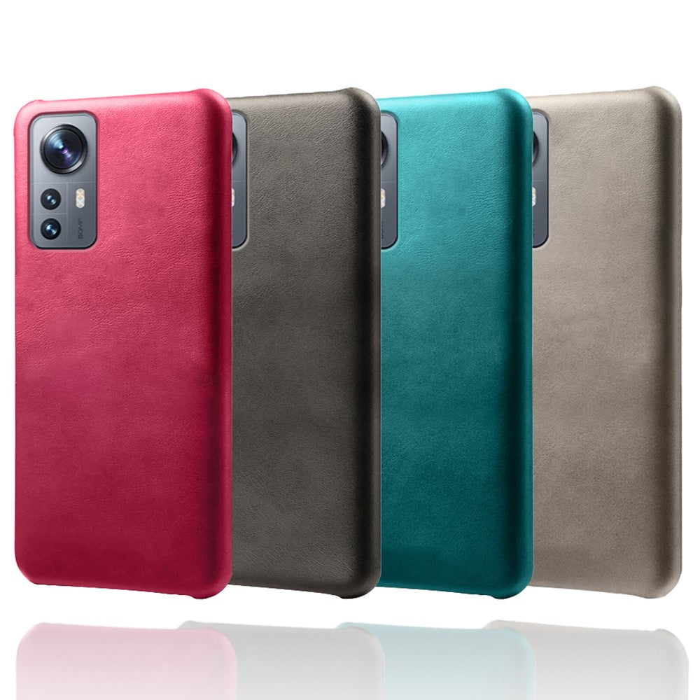 For Xiaomi 12 Pro 5G / 12S Pro 5G /12 Pro (Dimensity) 5G Anti-scratch Anti-fall Textured PU Leather Coated Hard PC Anti-Slip Phone Cover
