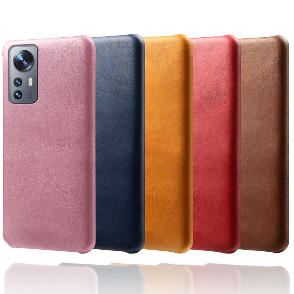 For Xiaomi 12 Pro 5G / 12S Pro 5G /12 Pro (Dimensity) 5G Anti-scratch Anti-fall Textured PU Leather Coated Hard PC Anti-Slip Phone Cover