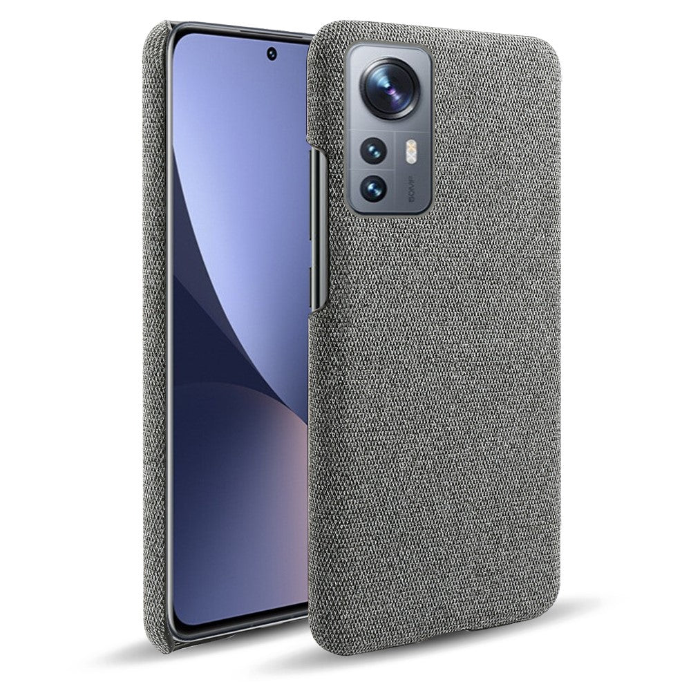 For Xiaomi 12 5G/12X 5G/12S 5GShockproof Cloth Texture Hard PC Protective Cover Anti-Slip Case