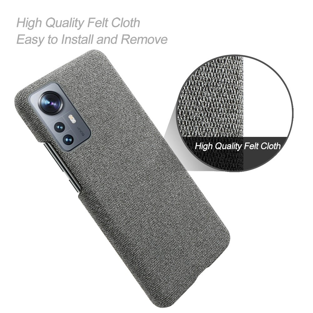 For Xiaomi 12 5G/12X 5G/12S 5GShockproof Cloth Texture Hard PC Protective Cover Anti-Slip Case