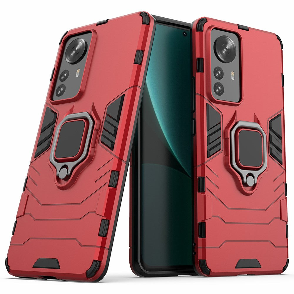 Hybrid Phone Case for Xiaomi 12 Pro 5G / 12S Pro 5G /12 Pro (Dimensity) 5G, Ring Kickstand Hard PC + Soft TPU Shock-Absorbing Phone Cover