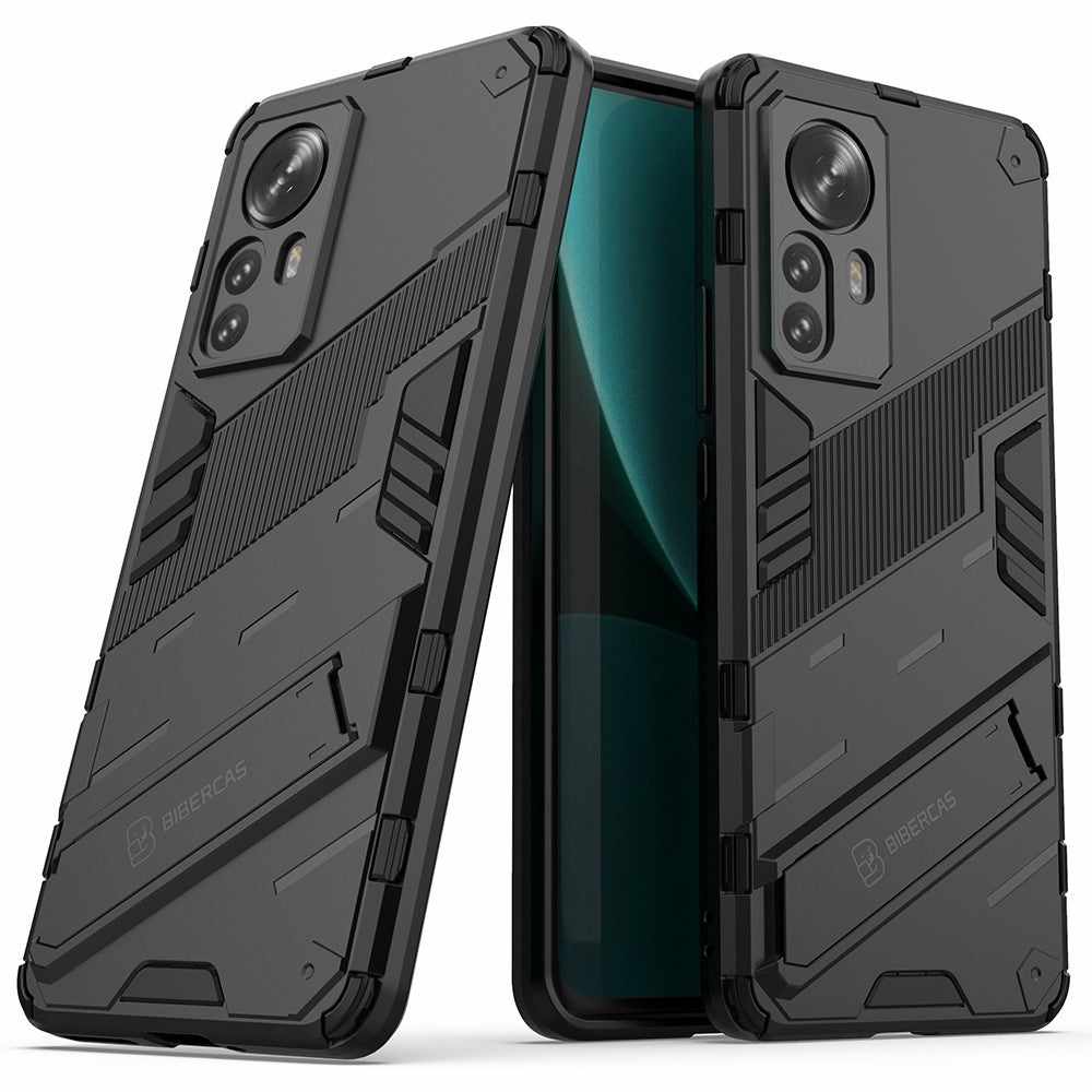 For Xiaomi 12 Pro 5G / 12S Pro 5G  / 12 Pro (Dimensity) 5G Dual Layer Hard PC + Soft TPU Shockproof Protective Phone Case with Kickstand