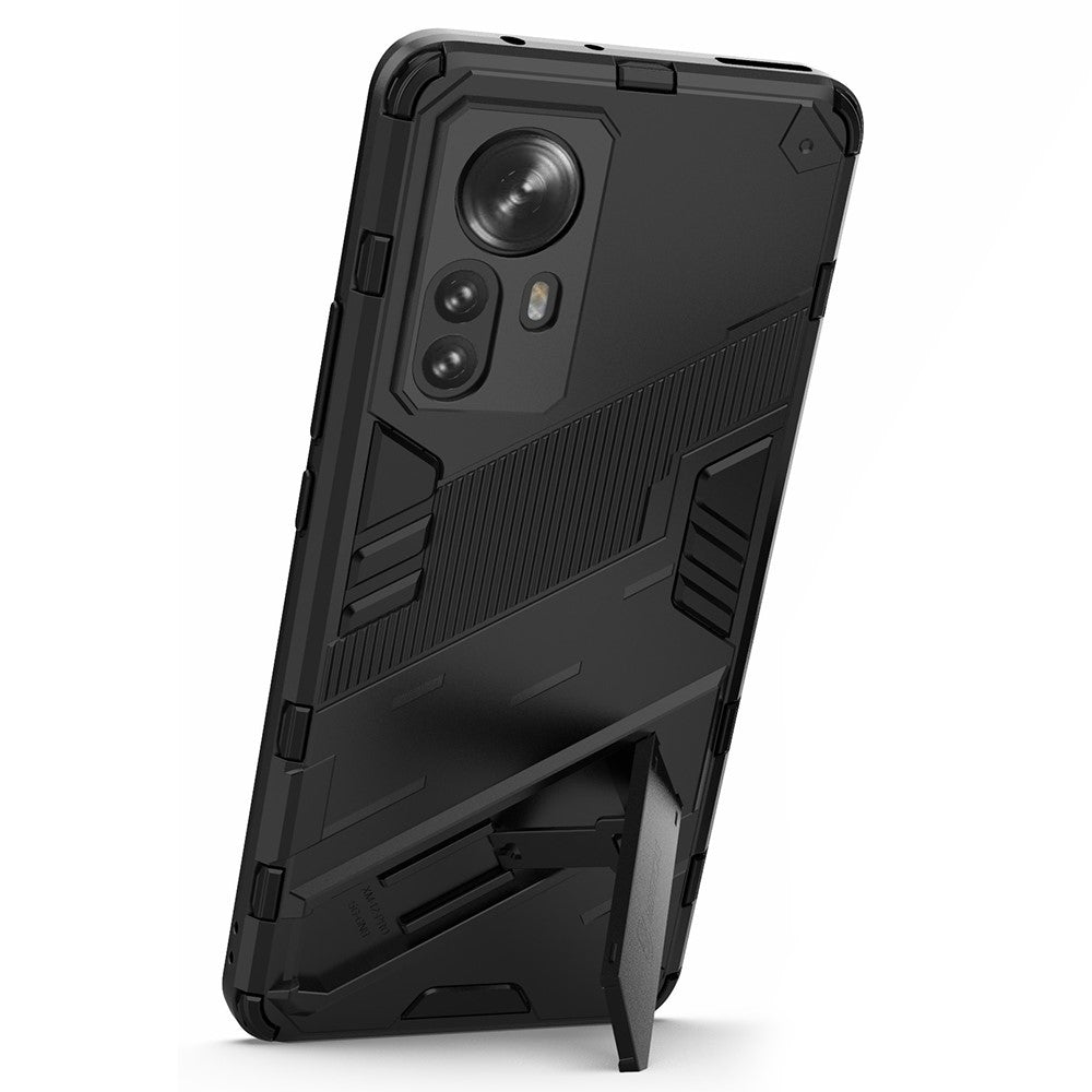 For Xiaomi 12 Pro 5G / 12S Pro 5G  / 12 Pro (Dimensity) 5G Dual Layer Hard PC + Soft TPU Shockproof Protective Phone Case with Kickstand